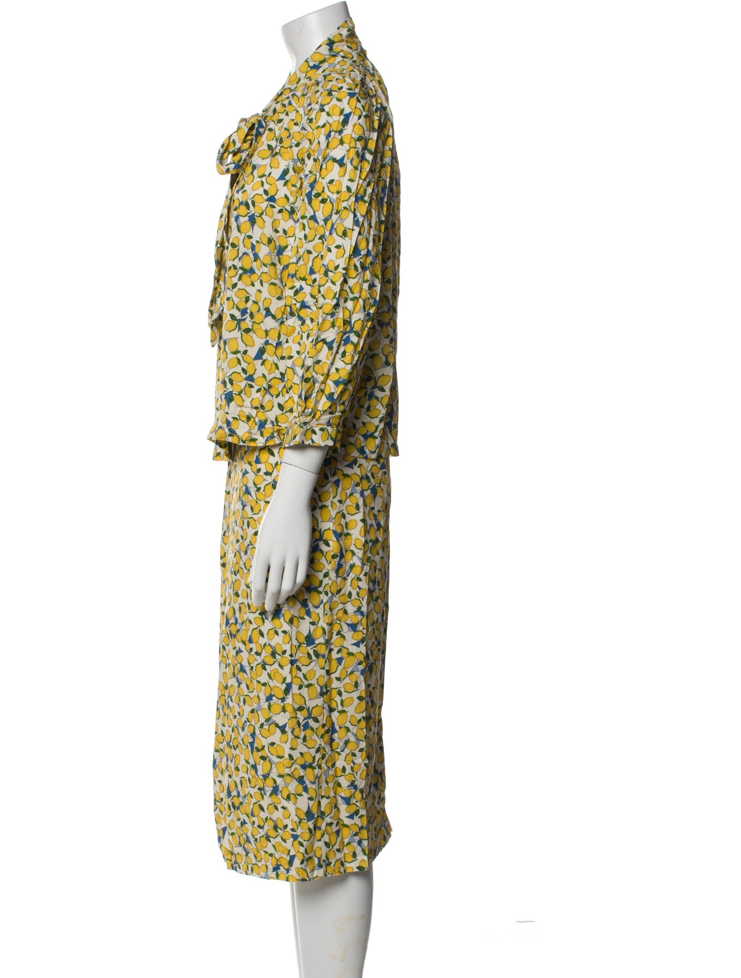 Buru Silk Printed Skirt Set w/ Tags