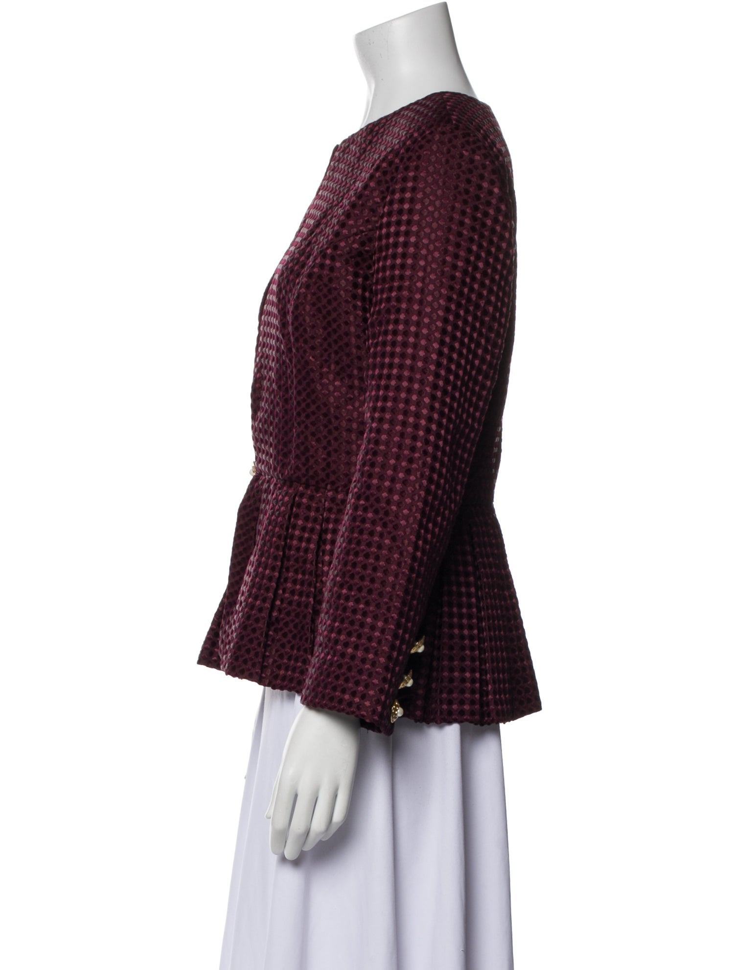 Buru Plaid Print Evening Jacket