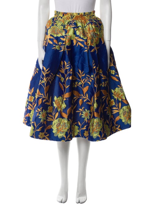 Buru Floral Print Midi Length Skirt