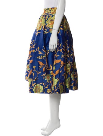 Buru Floral Print Midi Length Skirt