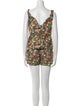 Buru Floral Print Bow Accents Short Set