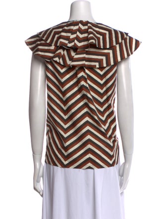 Buru Striped Scoop Neck Top
