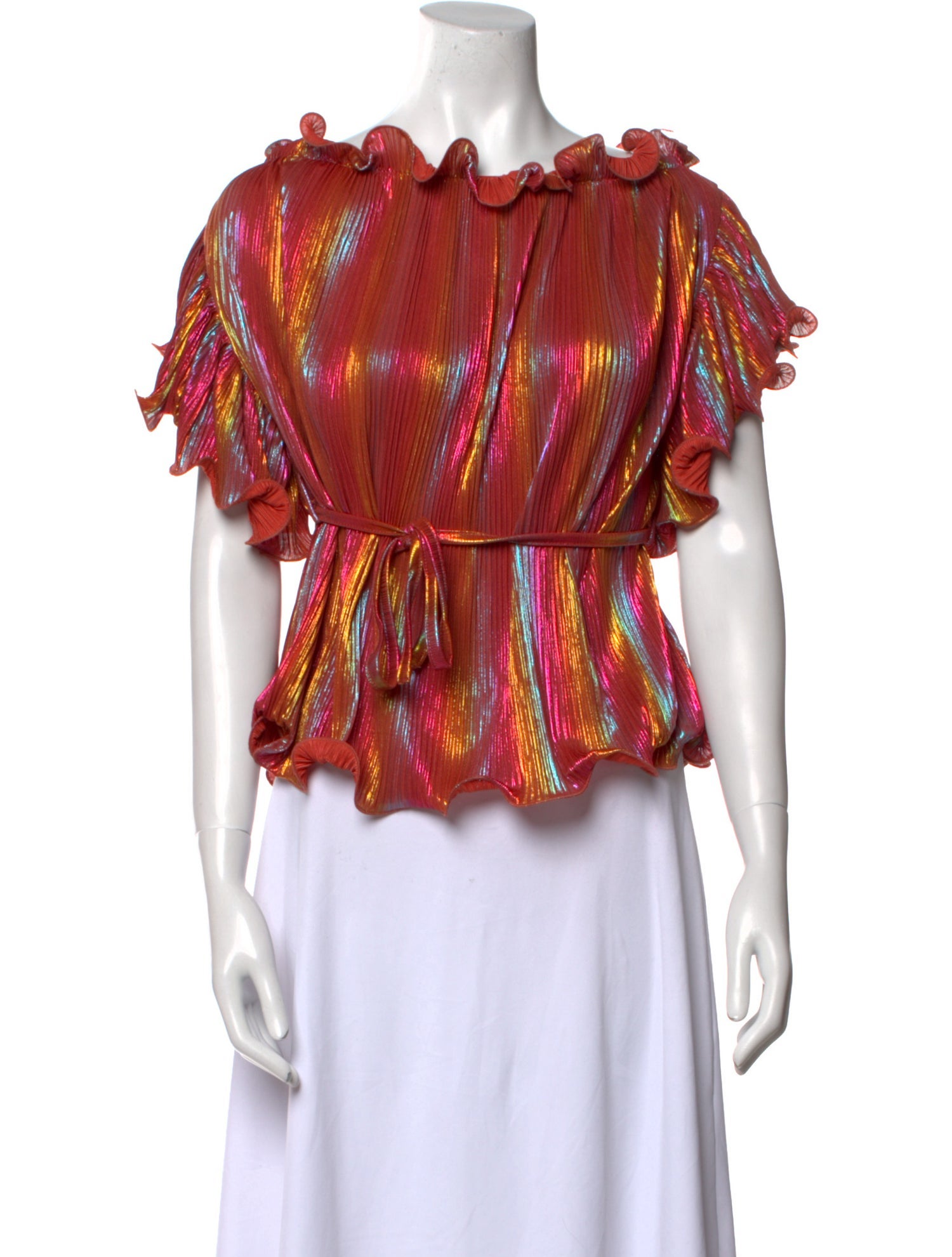 Buru Striped Bateau Neckline Blouse w/ Tags