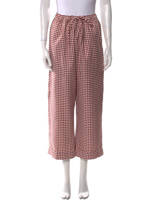 Buru Plaid Print Wide Leg Pants