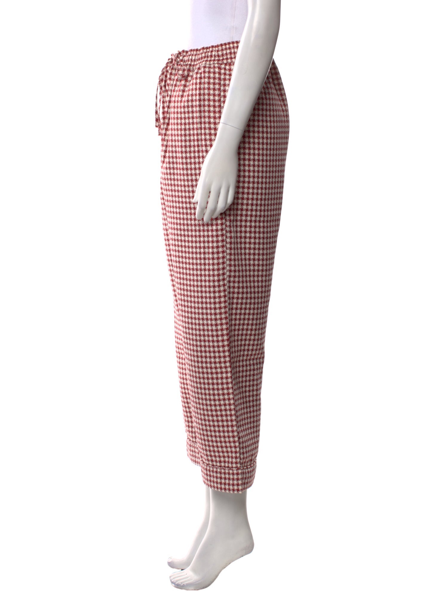 Buru Plaid Print Wide Leg Pants