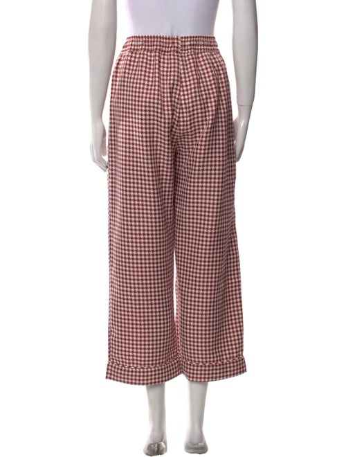 Buru Plaid Print Wide Leg Pants