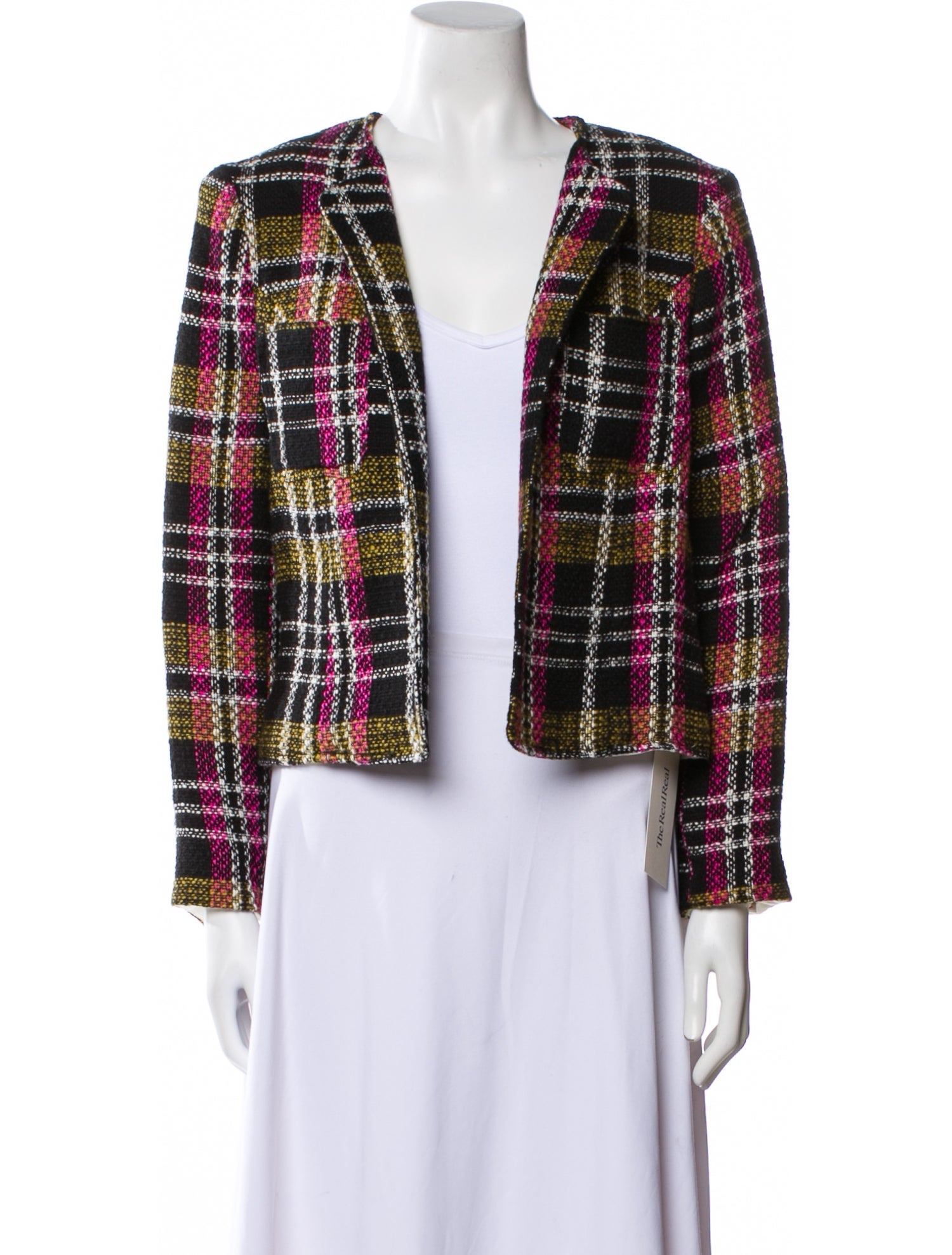 Buru Plaid Print Evening Jacket w/ Tags