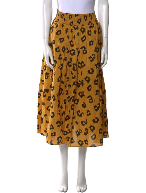 Buru Animal Print Midi Length Skirt