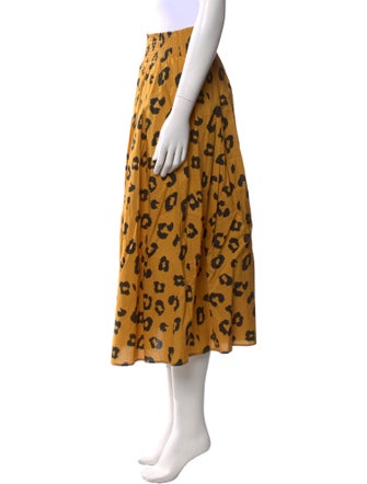 Buru Animal Print Midi Length Skirt