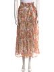 Buru Floral Print Midi Length Skirt