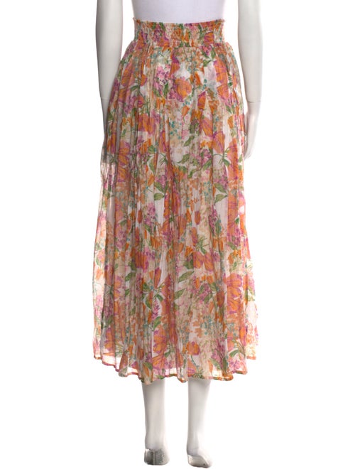 Buru Floral Print Midi Length Skirt
