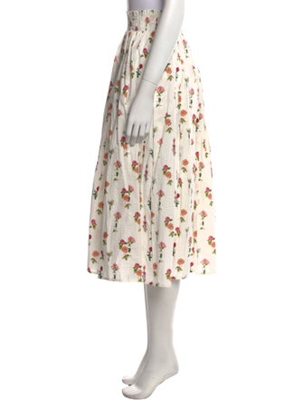 Buru Floral Print Midi Length Skirt