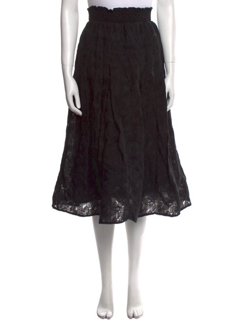 Buru Lace Pattern Midi Length Skirt