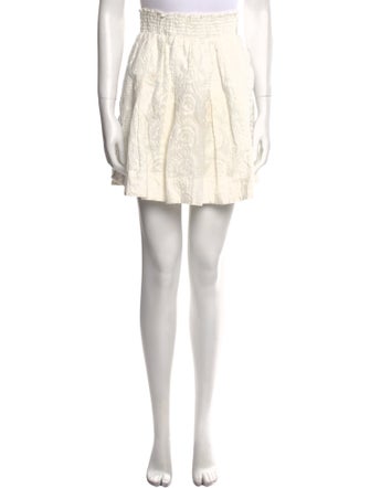 Buru Embroidered Accent Knee-Length Skirt