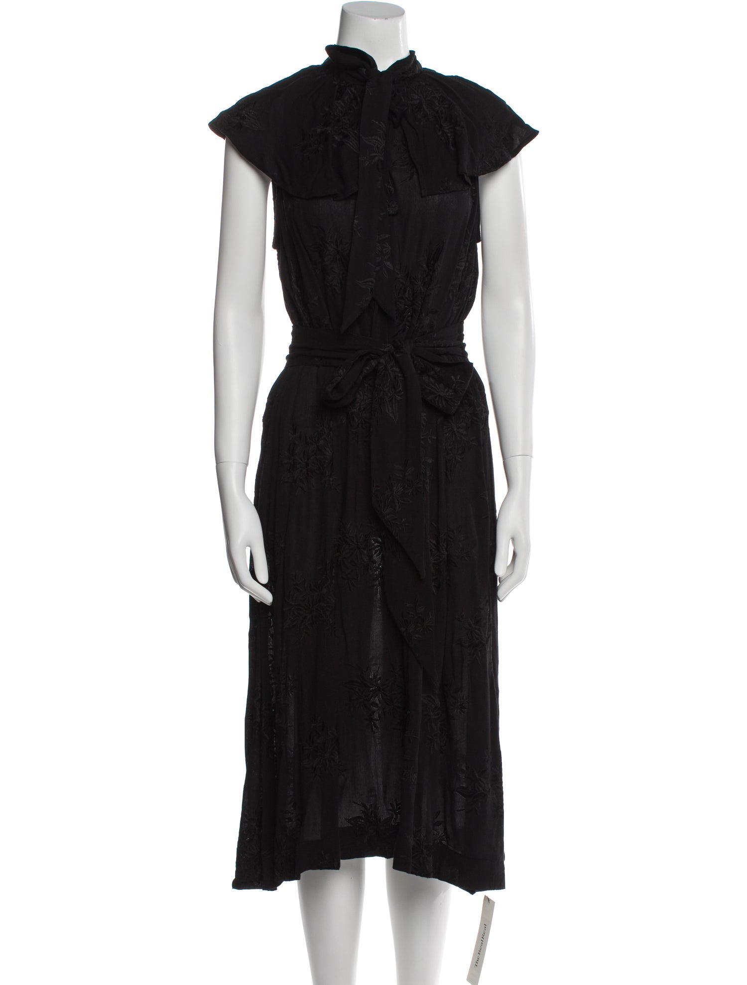 Buru Mock Neck Midi Length Dress