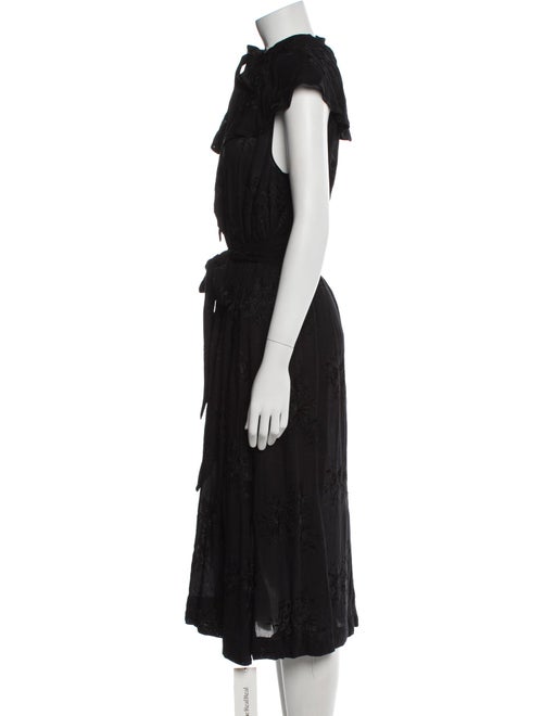 Buru Mock Neck Midi Length Dress