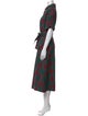 Buru Plaid Print Midi Length Dress