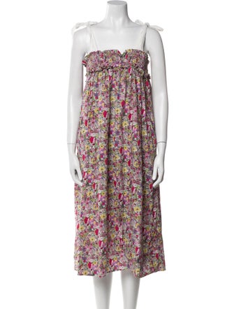 Buru Floral Print Midi Length Dress