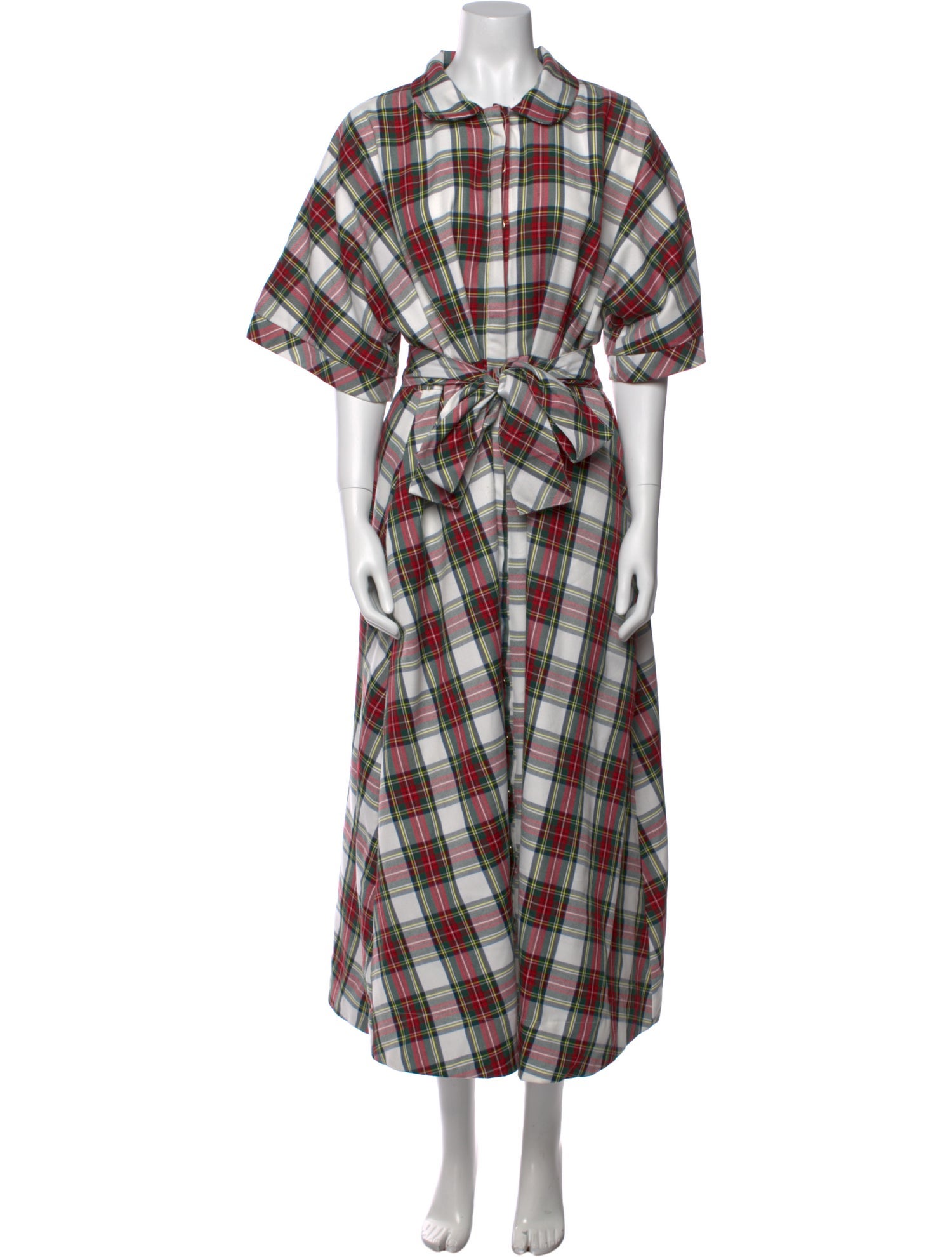 Buru Plaid Print Long Dress