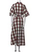 Buru Plaid Print Long Dress