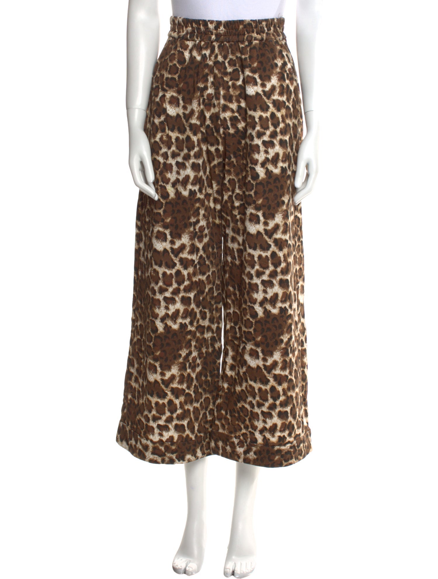 Buru Animal Print Wide Leg Pants