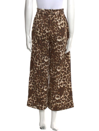 Buru Animal Print Wide Leg Pants