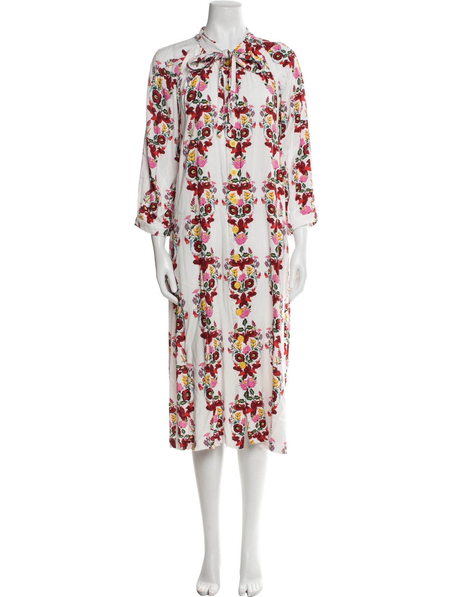 Buru Floral Print Midi Length Dress