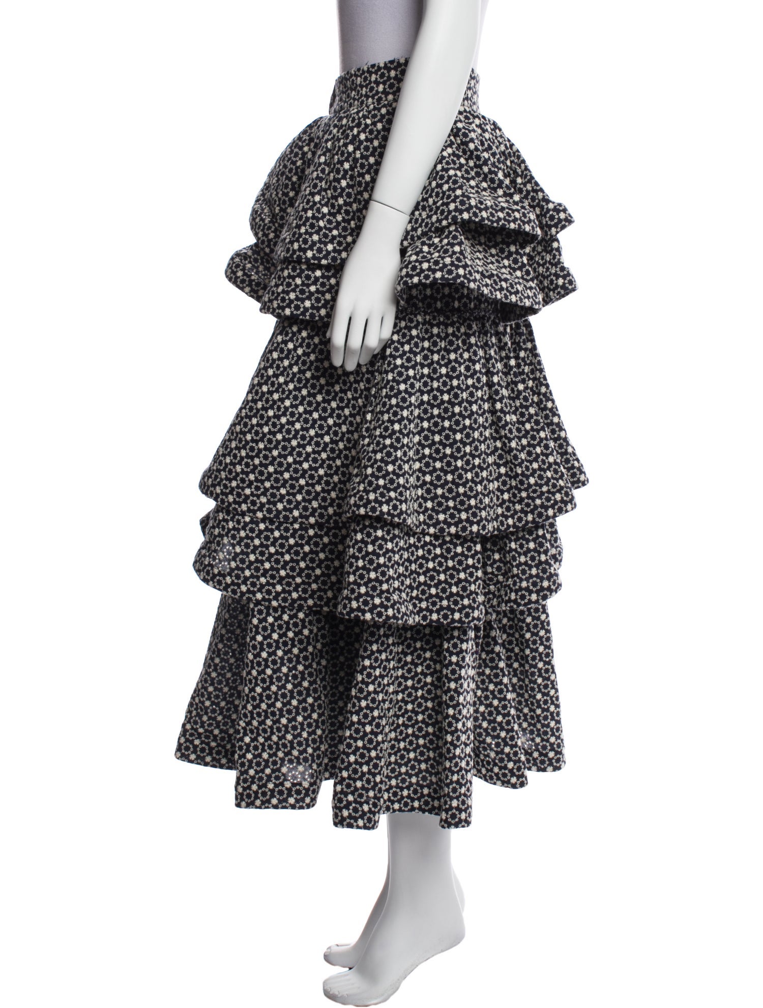 Buru Printed Midi Length Skirt