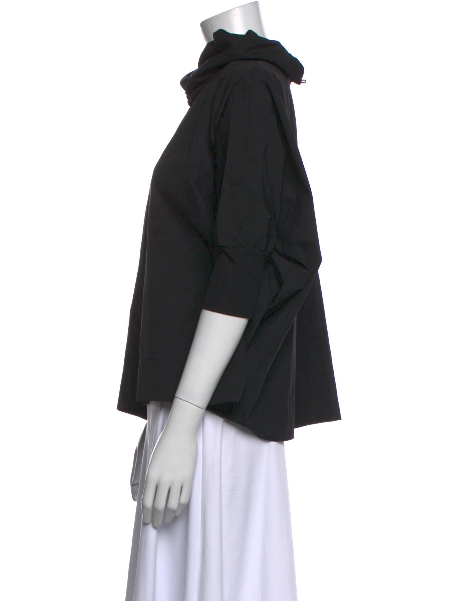 Buru Nylon Cowl Neck Sweatshirt