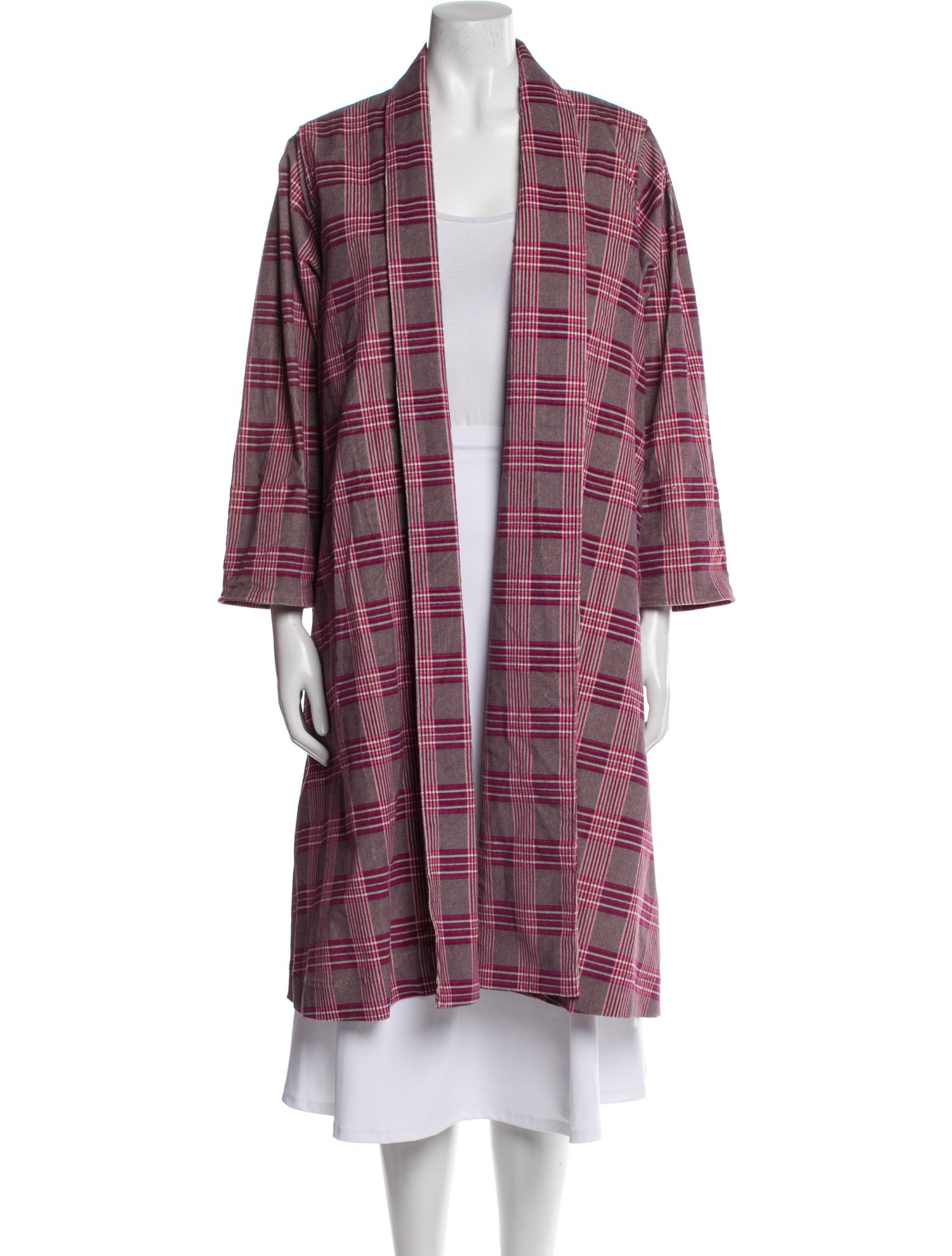 Buru Plaid Print Coat