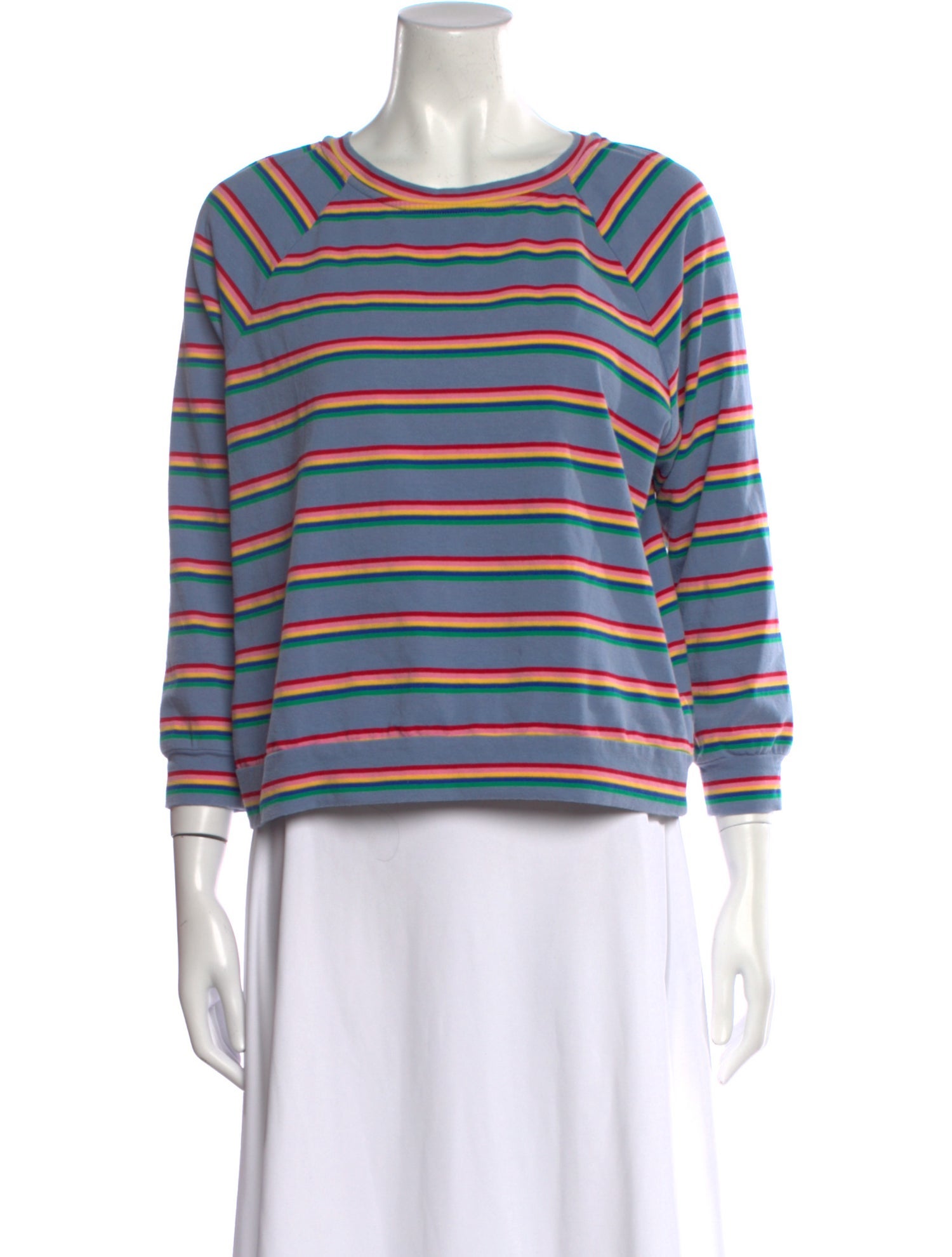 Buru Striped Scoop Neck Top
