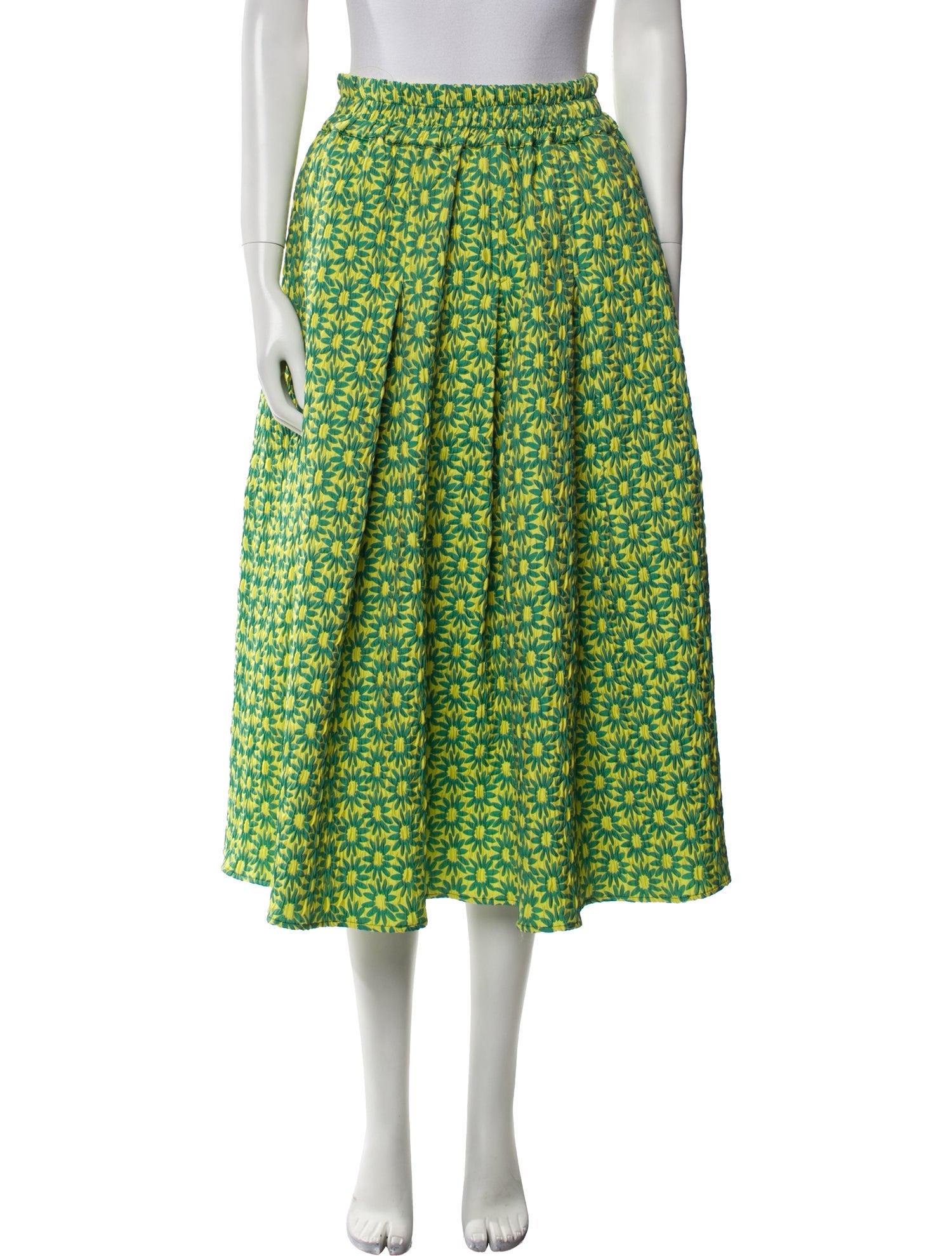 Buru Floral Print Midi Length Skirt