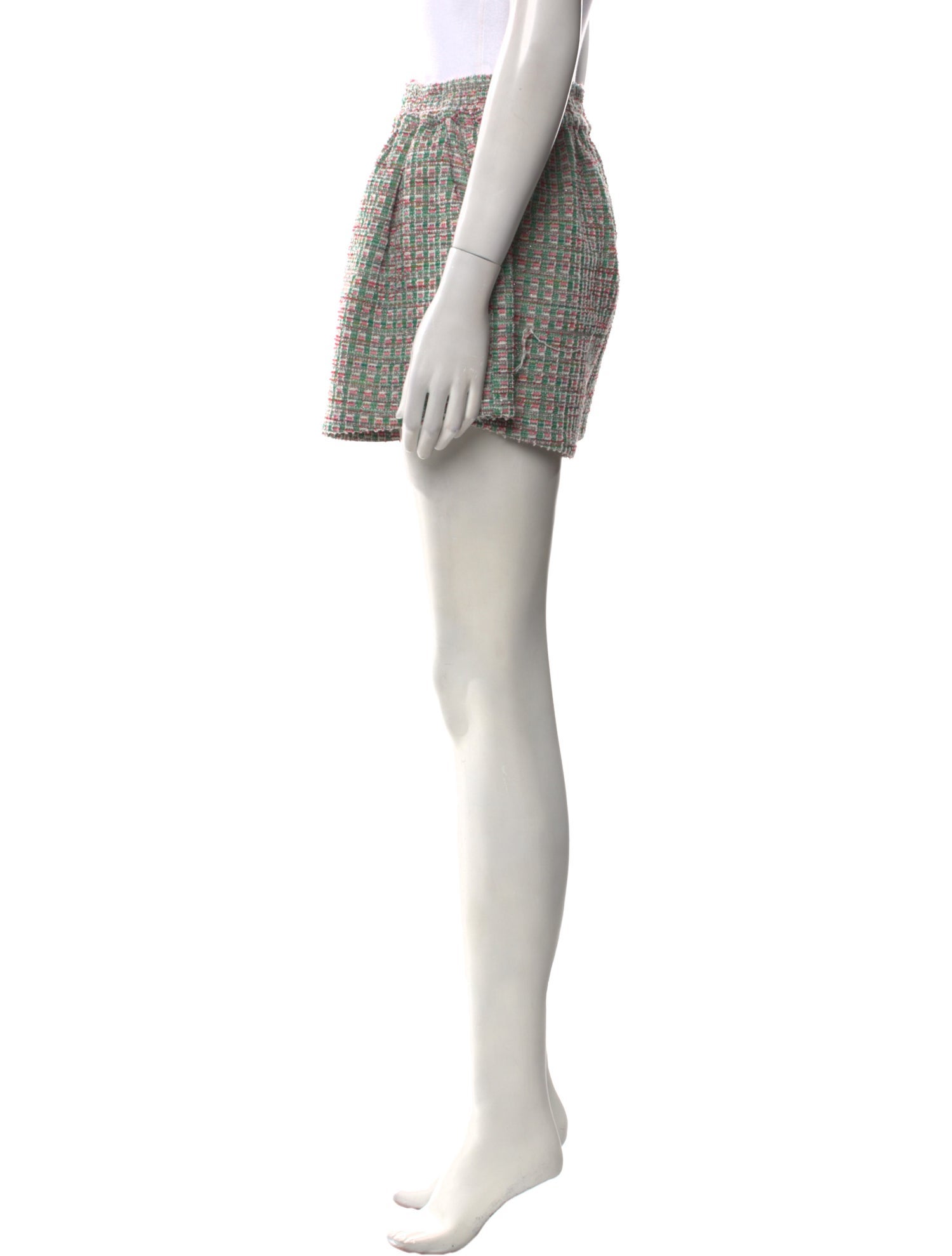 Buru Plaid Print Mini Shorts