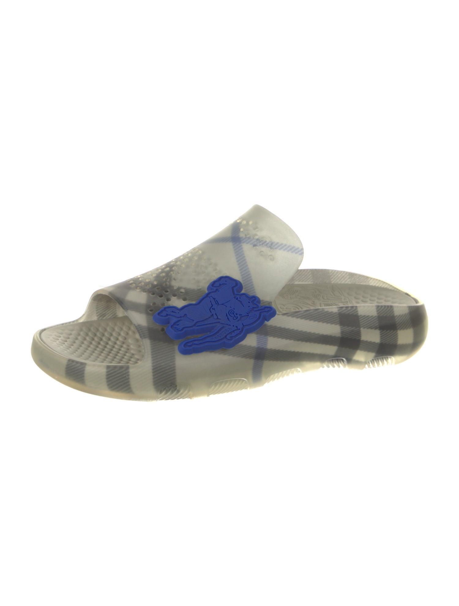 Burberry Black Label Rubber Plaid Print Slides