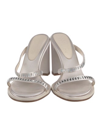 Bettina Vermillon Satin Slides
