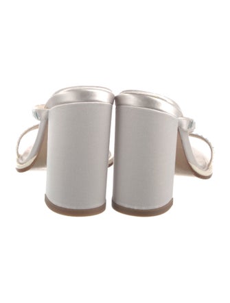 Bettina Vermillon Satin Slides