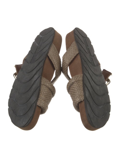 Bettina Vermillon Raffia Slides