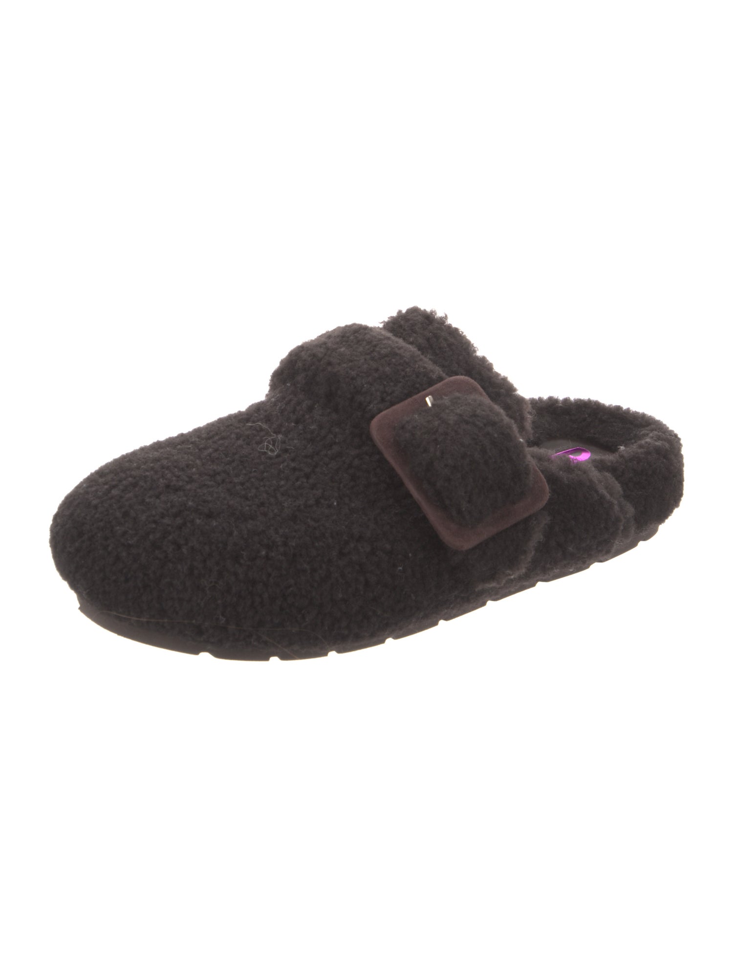 Bettina Vermillon Shearling Mules