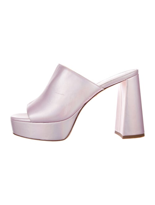 Bettina Vermillon Satin Slides