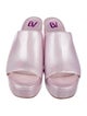 Bettina Vermillon Satin Slides