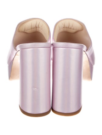 Bettina Vermillon Satin Slides