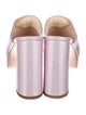 Bettina Vermillon Satin Slides