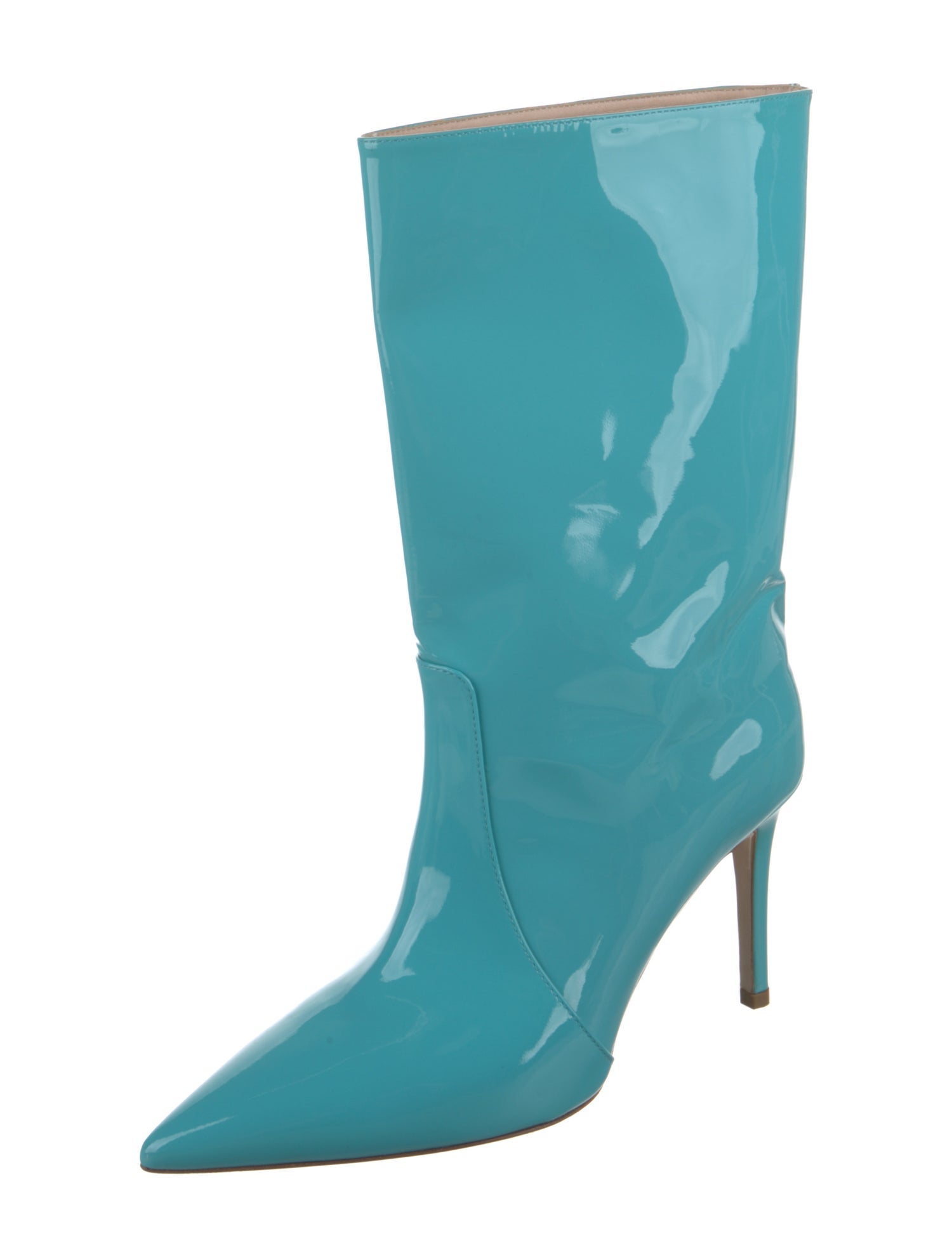 Bettina Vermillon Patent Leather Boots