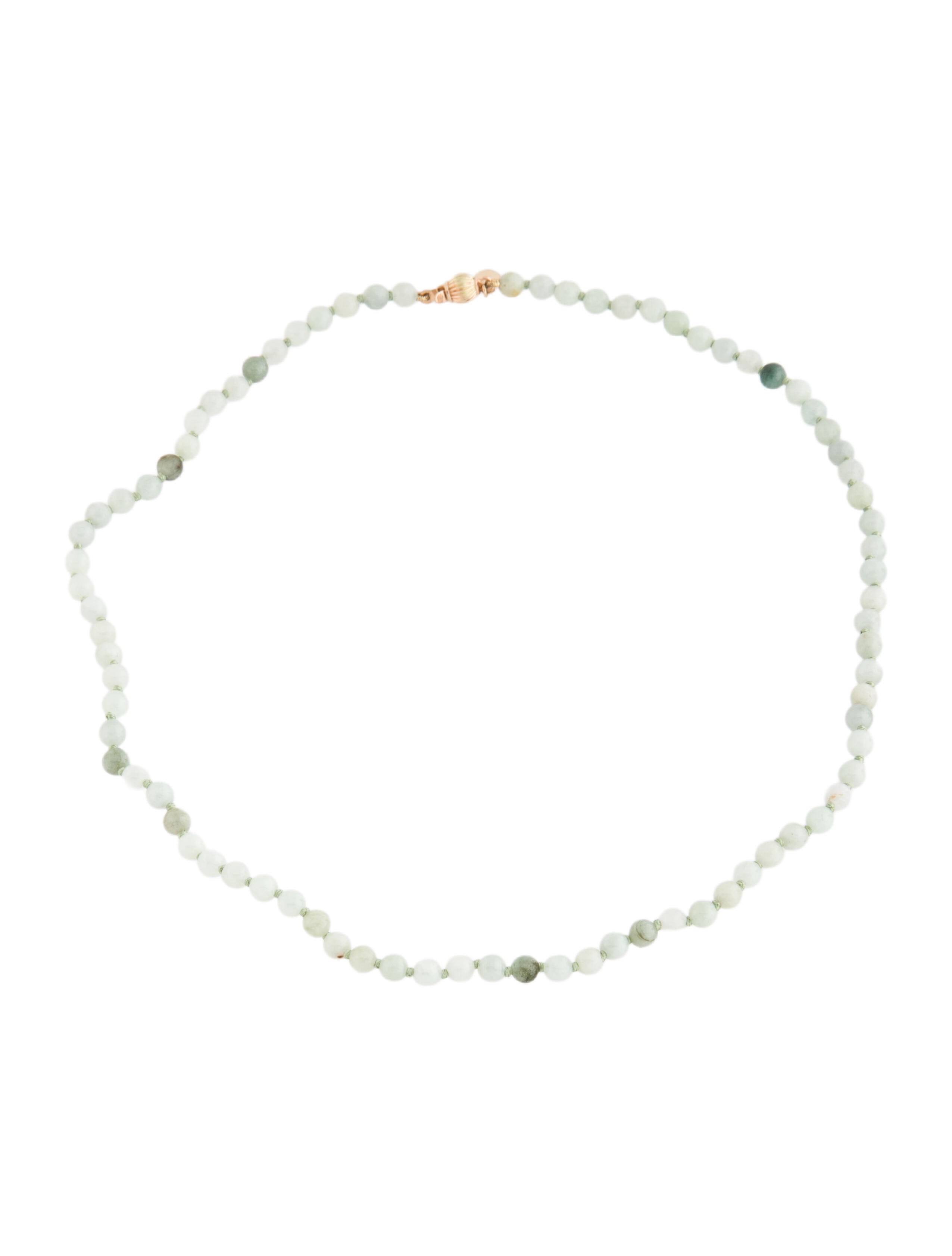 Beatrice Valenzuela 14K Jadeite Bead Necklace