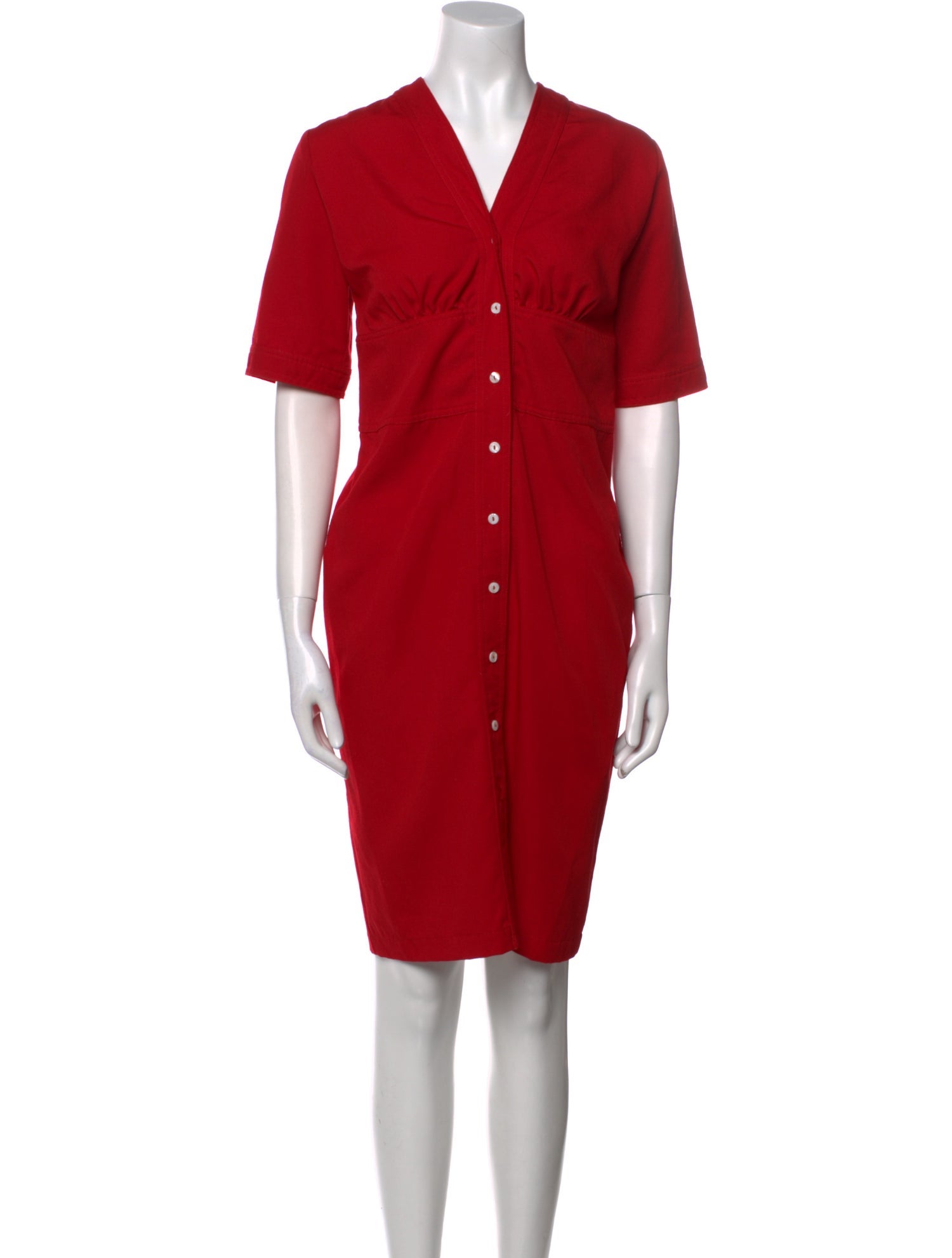 Beatrice Valenzuela V-Neck Knee-Length Dress