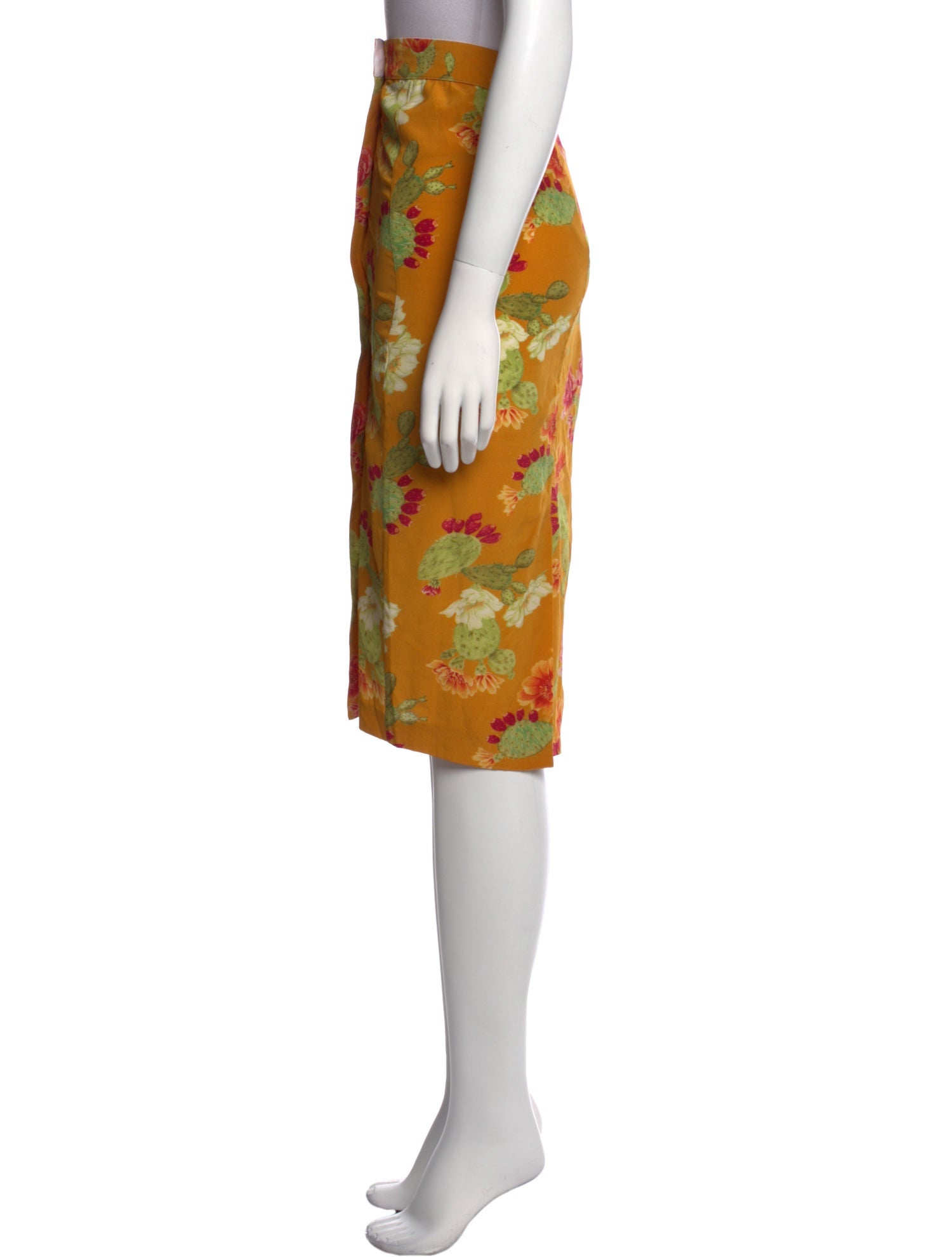 Beatrice Valenzuela Silk Knee-Length Skirt