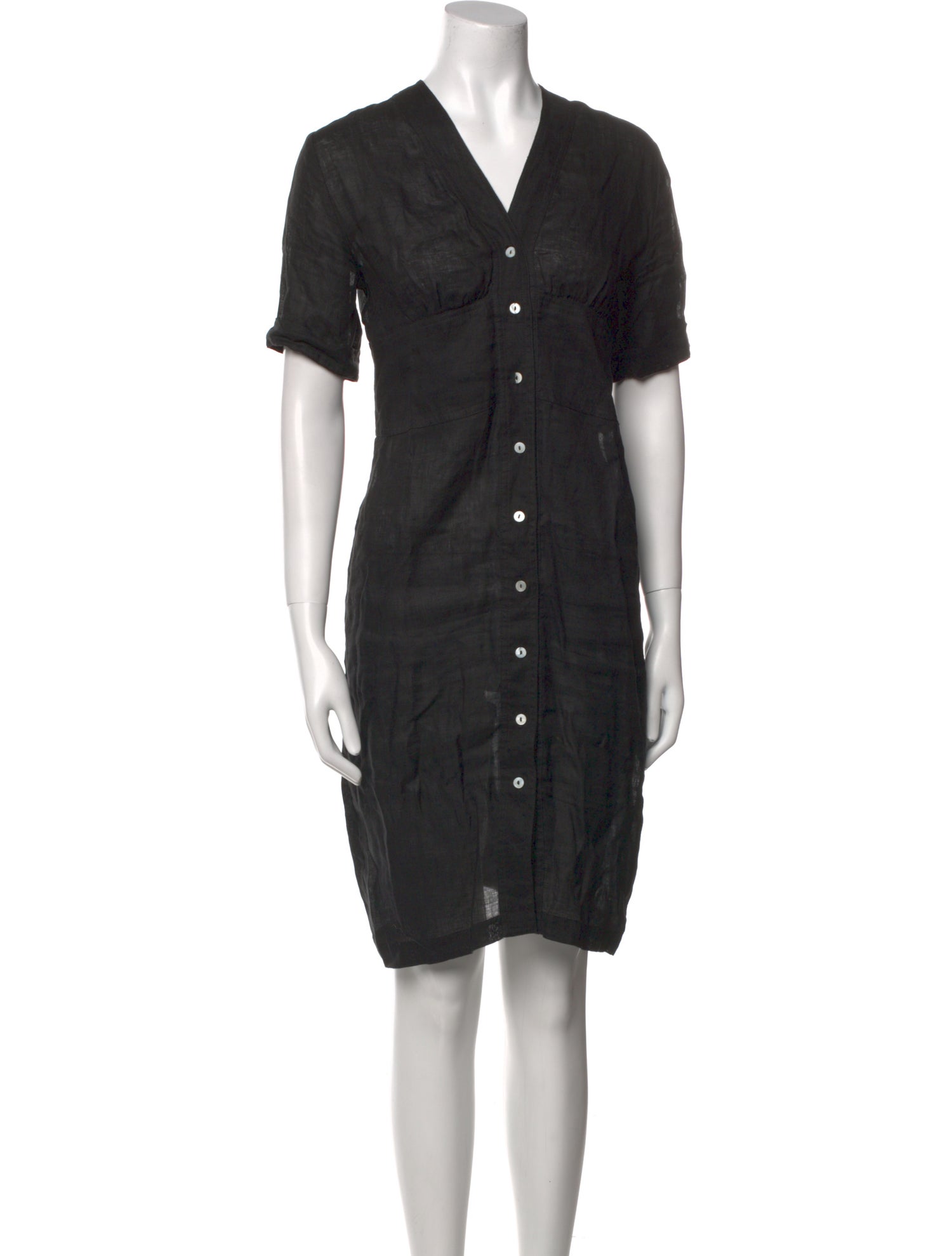 Beatrice Valenzuela Linen Knee-Length Dress