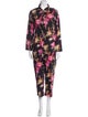 Beatrice Valenzuela Linen Floral Print Jumpsuit