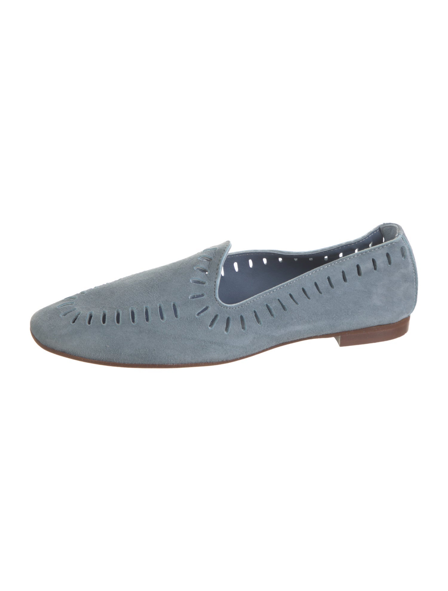 Baldinini Suede Lasercut Accents Loafers