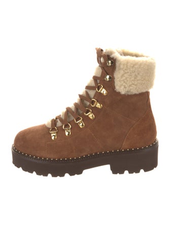 Baldinini Suede Combat Boots